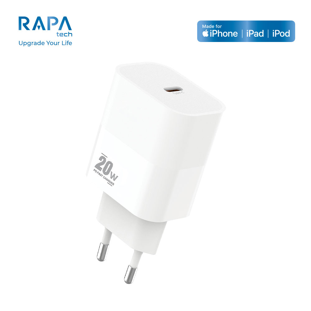 Charger Rapa Tech RAPA POWER II PD20W Charger with MFi Cable 27W - DC6064 Grey Nylon ...