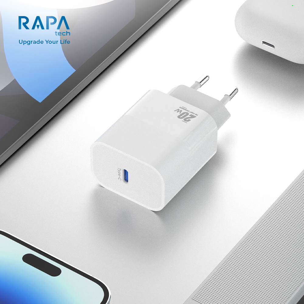 RAPA POWER II PD20W Charger with USB-C to USB-C Cable - CH1063 - RAPA Tech