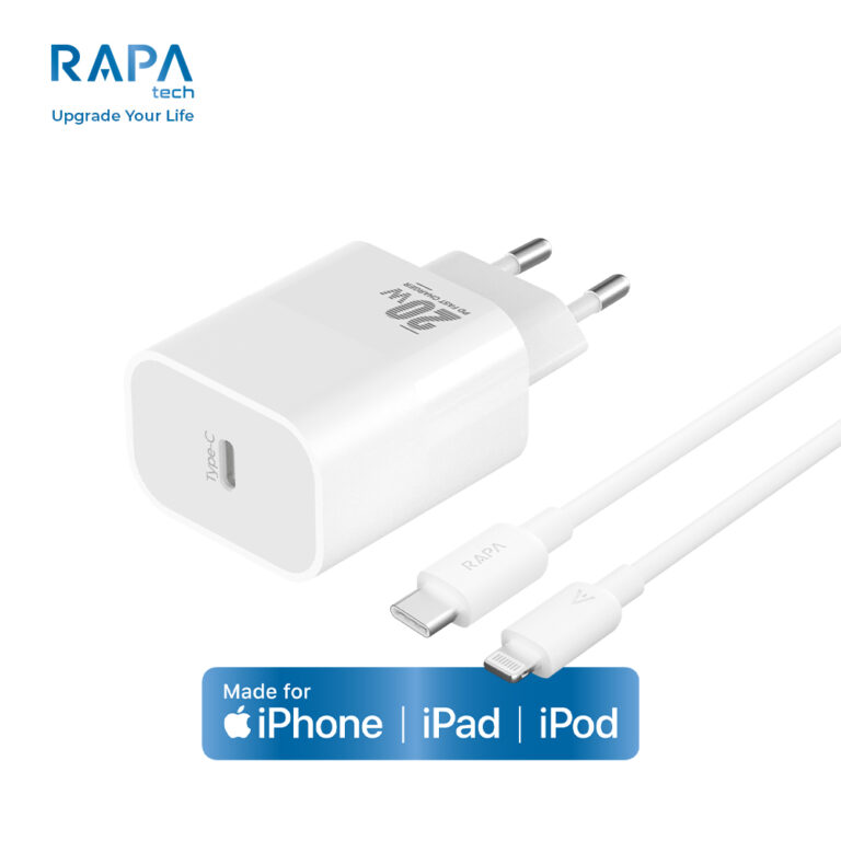 Charger Rapa Tech RAPA POWER II PD20W Charger with MFi Cable 27W - DC6064 - RAPA Tech