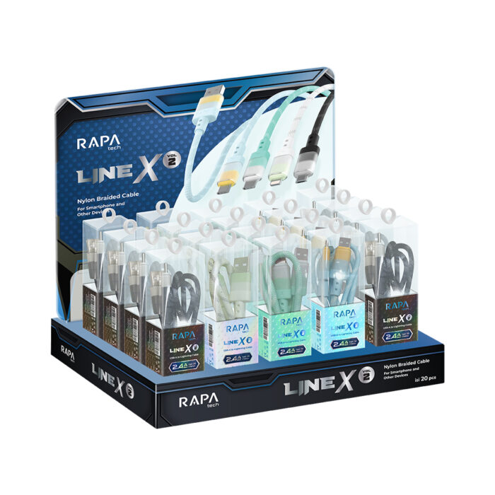 Logo Rapa Tech RAPA Line X Vol. II USB-A to Lightning Cable 20pcs/box - DG1022 - RAPA Tech