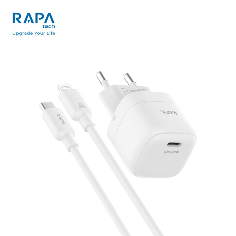 RAPA POWER GaN20W MINI Charger with USB-C to Lightning MFi Cable ...
