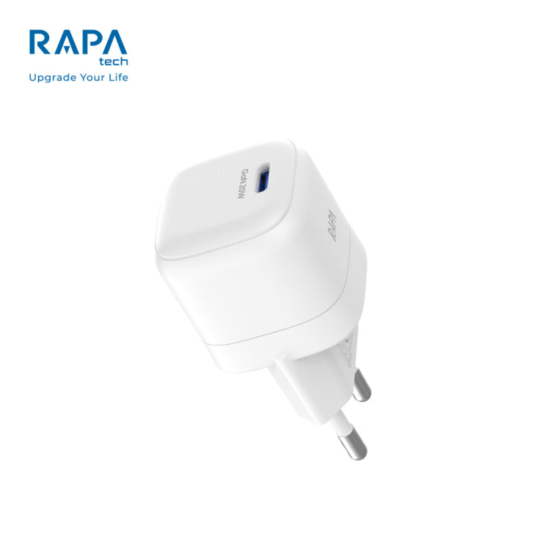 Charger Rapa Tech RAPA POWER GaN20W MINI Charger with USB-C to Lightning MFi Cable ...
